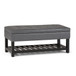 Cosmopolitan - Storage Ottoman Bench With Open Bottom - Stone Gray