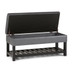 Cosmopolitan - Storage Ottoman Bench With Open Bottom - Stone Gray