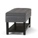 Cosmopolitan - Storage Ottoman Bench With Open Bottom - Stone Gray