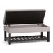 Cosmopolitan - Storage Ottoman Bench With Open Bottom - Cloud Gray