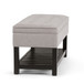 Cosmopolitan - Storage Ottoman Bench With Open Bottom - Cloud Gray