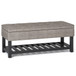 Cosmopolitan - Storage Ottoman Bench With Open Bottom - Distressed Gray Taupe