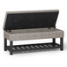 Cosmopolitan - Storage Ottoman Bench With Open Bottom - Distressed Gray Taupe