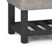 Cosmopolitan - Storage Ottoman Bench With Open Bottom - Distressed Gray Taupe