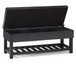 Cosmopolitan - Storage Ottoman Bench With Open Bottom - Distressed Black