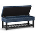 Cosmopolitan - Storage Ottoman Bench With Open Bottom - Denim Blue