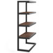 Erina - Bookcase - Distressed Charcoal Brown