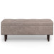 Shay - Mid Century Rectangular Storage Ottoman - Gray