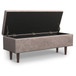 Shay - Mid Century Rectangular Storage Ottoman - Gray