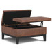 Dover - Lift Top Coffee Table Storage Ottoman - Brown