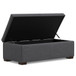 Gabbie - Rectangular Storage Ottoman - Gray