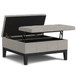 Dover - Multifunctional Lift Top Coffee Table Storage Ottoman - Gray