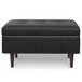 Shay - Mid Century Small Coffee Table Storage Ottoman - Distressed Black