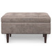 Shay - Mid Century Small Coffee Table Storage Ottoman - Gray