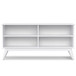 Draper - Mid Century Low Bookcase - White