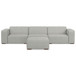 Rex - 3 Seater Sofa And Ottoman - Gray