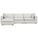 Jasmine - 3 Seater Sofa And Ottoman - Gray