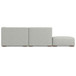 Rex - Left Sectional Sofa And Ottoman - Gray