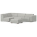 Rex - Left Sectional Sofa And Ottoman - Gray