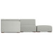Rex - Right Sectional Sofa And Ottoman - Gray