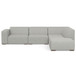 Rex - Right Sectional Sofa And Ottoman - Gray