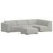 Rex - Right Sectional Sofa And Ottoman - Gray