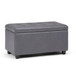 Cosmopolitan - Storage Ottoman - Stone Gray
