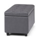 Cosmopolitan - Storage Ottoman - Stone Gray