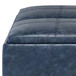 Avalon - Square Coffee Table Storage Ottoman - Denim Blue