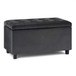 Cosmopolitan - Storage Ottoman - Distressed Black