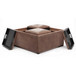 Avalon - Square Coffee Table Storage Ottoman - Distressed Umber Brown
