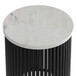Demy - Metal Accent Table - White Marble / Black