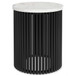 Demy - Metal Accent Table - White Marble / Black