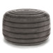 Vivienne - Round Pouf - Gray
