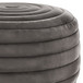 Vivienne - Round Pouf - Gray