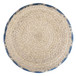 Edgeley - Round Pouf - Classic Blue / Natural