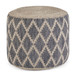 Edgeley - Round Pouf - Gray / Natural
