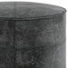 Connor - Round Pouf - Distressed Black