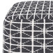 Noreen - Square Pouf - Slate Gray / White