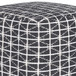 Noreen - Square Pouf - Slate Gray / White