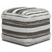 Sommer - Square Pouf - Natural / Taupe Gray