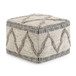 Sweeney - Square Pouf - Gray / Natural