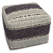 Grady - Square Pouf - Magenta / Natural