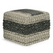 Grady - Square Pouf - Green / Natural