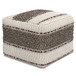 Grady - Square Pouf - Earth Tone Brown