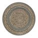 Serena - Round Braided Pouf - Dove Gray