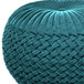 Grafton - Velvet Round Pouf - Teal
