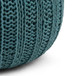 Shelby - Hand Knit Round Pouf - Teal
