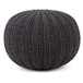 Shelby - Hand Knit Round Pouf - Slate Gray