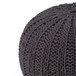 Shelby - Hand Knit Round Pouf - Slate Gray